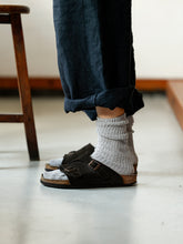 beeff Exclusive Dyed Light Grey Ramie Cotton Mid-Calf Socks